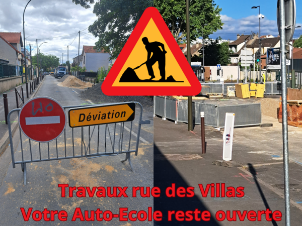 Travaux rue des Villas à Villejuif